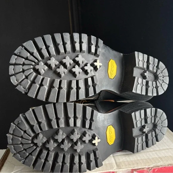 Red Wing Vintage Leather Logger Vibram Lace up Boot made in USA Deadstock - Picture 12 of 14